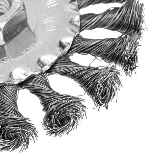 Щетка для УШМ 100 мм, М14, плоская, крученая проволока 0.35 мм Matrix по ценам производителя в Москве с доставкой по всей России