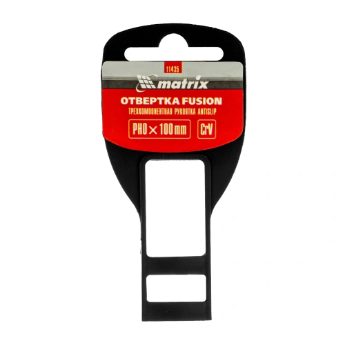 Отвертка Fusion, PH0 х 100 мм, CrV, трехкомпонентная рукоятка "Anti slip" Matrix по ценам производителя в Москве с доставкой по всей России