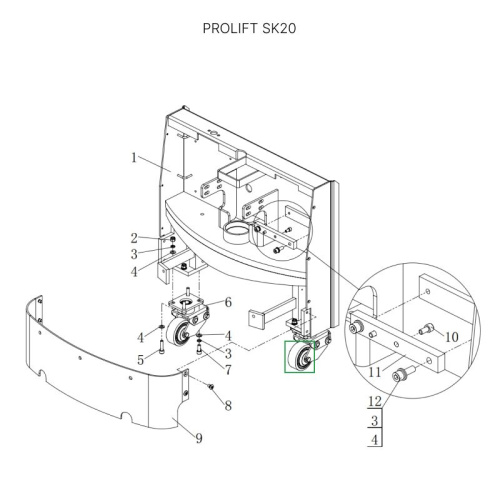 Опорное колесо для тележек SK20 по ценам производителя в Москве с доставкой по всей России