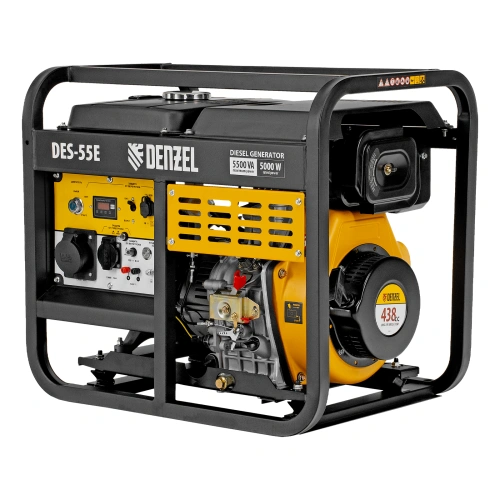 Генератор дизельный DES-55E, 5,5 кВт, 230 В, 11 л, электростартер Denzel по ценам производителя в Москве с доставкой по всей России