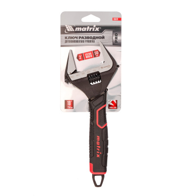Ключ разводной, тонкие губки, фосфатированный, двухкомпонентная рукоятка, 250 мм, PRO Matrix по ценам производителя в Москве с доставкой по всей России