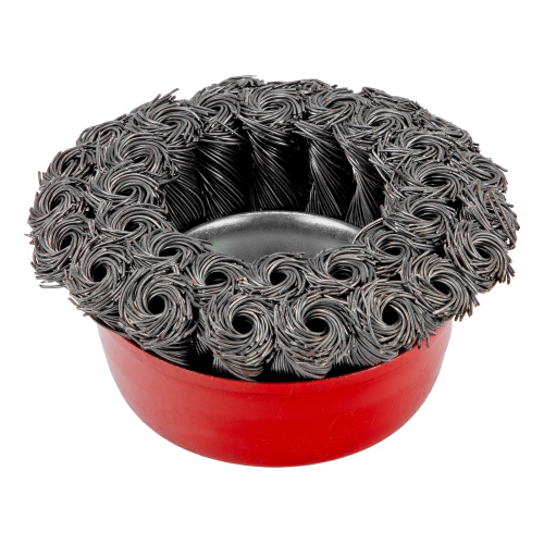 Щетка для УШМ, 75 мм, М14, "чашка", двухрядная, крученая проволока 0.35 мм Matrix по ценам производителя в Москве с доставкой по всей России