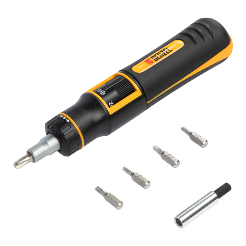 Отвертка реверсивная с револьверным механизмом, 11 шт, сталь S2  Denzel по ценам производителя в Москве с доставкой по всей России