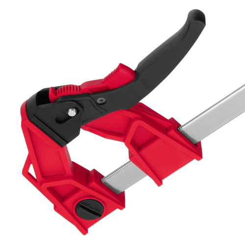 Струбцина реечная быстрозажимная, усиленная, пластиковый корпус рычажно-храповой механизм, 250 х 100 х 401 мм, штанга 5 х 22 мм Matrix по ценам производителя в Москве с доставкой по всей России