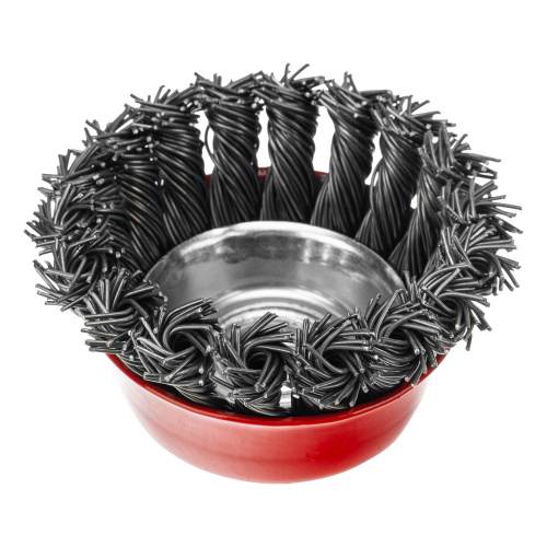 Щетка для УШМ, 75 мм, М14, "чашка", крученая проволока 0.8 мм Matrix купить в Москве с доставкой по всей России | ProtosMarket.ru