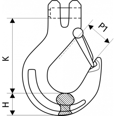 Крюк с вилочным сопряжением 8 т, размер 16 - 8 по ценам производителя в Москве с доставкой по всей России