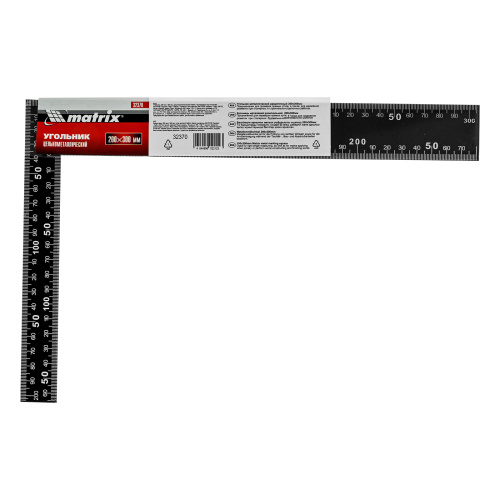 Угольник, 200 х 300 мм, цельнометаллический Matrix по ценам производителя в Москве с доставкой по всей России
