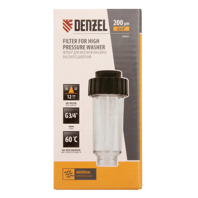 Фильтр для моечных машин высокого давления, G3/4 дюйм, универсальный Denzel по ценам производителя в Москве с доставкой по всей России
