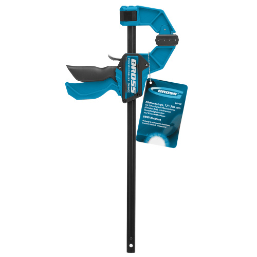 Струбцина реечная, быстрозажимная, пистолетного типа, пошаговый механизм, пластиковый корпус, 300 мм Gross по ценам производителя в Москве с доставкой по всей России