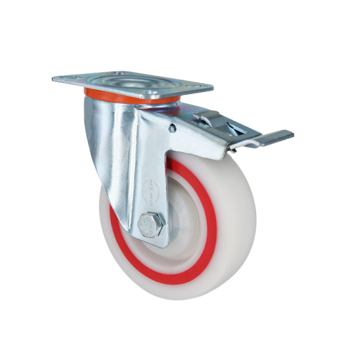 Колесо полипропиленовое поворотное с тормозом EM01 MBTM 125 F по ценам производителя в Москве с доставкой по всей России