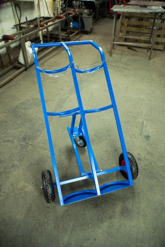 Тележка для газовых баллонов TOR ГБ-2, 2 баллона (250 пневмо колеса + 160 поворотное) по ценам производителя в Москве с доставкой по всей России