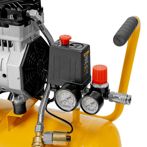 Компрессор DLS950/24 безмаслянный малошумный 950 Вт, 165 л/мин, ресивер 24 л Denzel по ценам производителя в Москве с доставкой по всей России