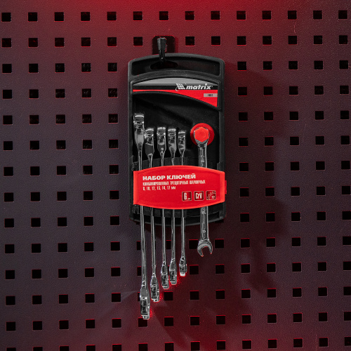 Набор ключей комбинированных, трещеточных 6 шт Matrix по ценам производителя в Москве с доставкой по всей России