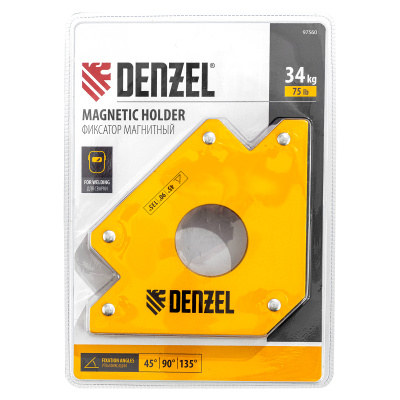 Фиксатор магнитный для сварочных работ усилие 75 LB Denzel по ценам производителя в Москве с доставкой по всей России