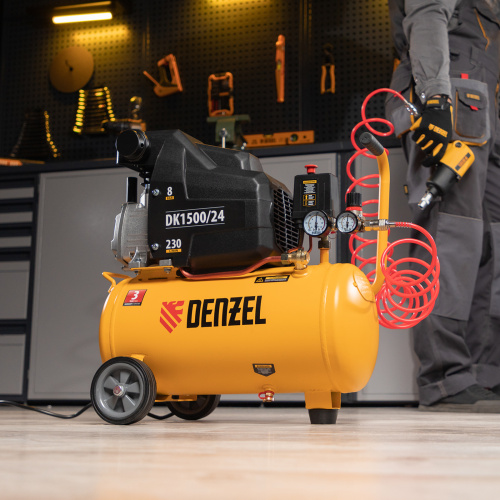 Компрессор воздушный DK1500/24, Х-PRO 1.5 кВт, 230 л/мин, 24 л Denzel по ценам производителя в Москве с доставкой по всей России