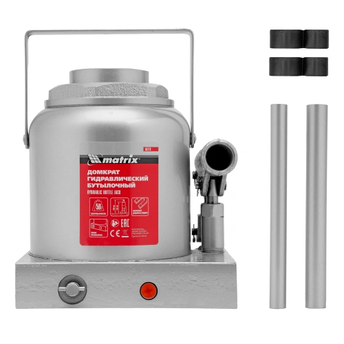 Домкрат гидравлический бутылочный, 50 т, h подъема 236-356 мм Matrix по ценам производителя в Москве с доставкой по всей России
