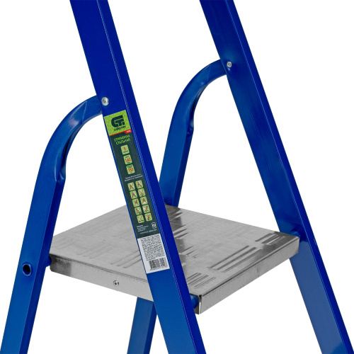 Стремянка, 5 ступеней, стальной профиль, алюминиевые ступени Сибртех по ценам производителя в Москве с доставкой по всей России