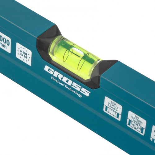 Уровень алюминиевый, 1500 мм, 2 рукоятки, фрезеровка, 3 глазка, Prazision Gross по ценам производителя в Москве с доставкой по всей России