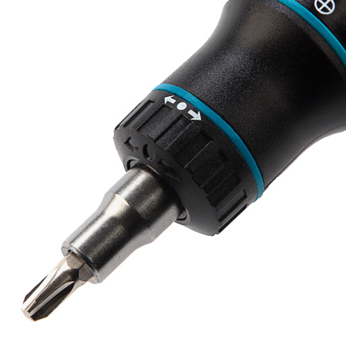 Отвертка реверсивная с револьверным механизмом, 11 шт, сталь S2 Gross по ценам производителя в Москве с доставкой по всей России