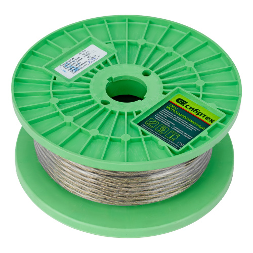 Трос металлополимерный прозрачный ПР-5.0, толщина 5.0 мм, катушка 50 метров Сибртех по ценам производителя в Москве с доставкой по всей России