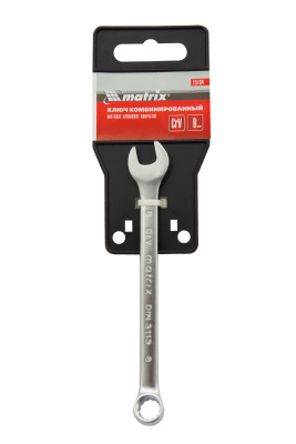 Ключ комбинированный, 8 мм, CrV, матовый хром Matrix по ценам производителя в Москве с доставкой по всей России