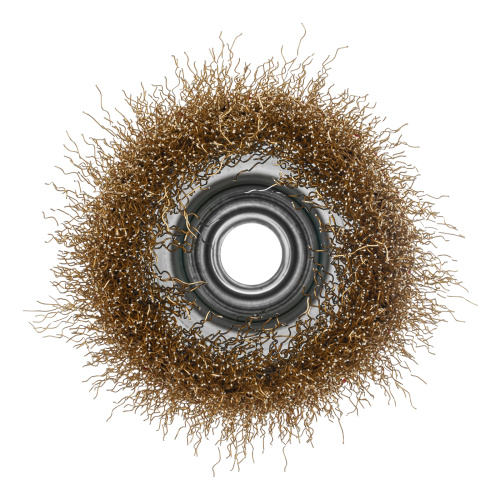 Щетка для УШМ, 75 мм, М14, "чашка", латунированная витая проволока Matrix по ценам производителя в Москве с доставкой по всей России