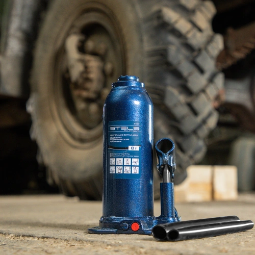 Домкрат гидравлический бутылочный, 8 т, h подъема 222-447 мм Stels по ценам производителя в Москве с доставкой по всей России