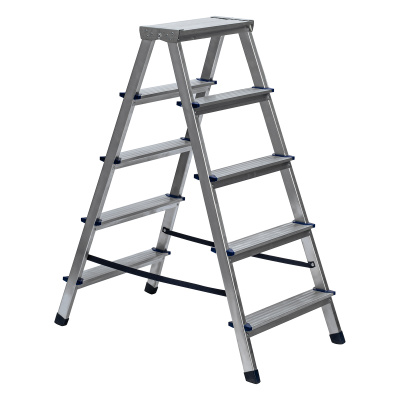 Стремянка двусторонняя 5 ступеней, алюминиевая, Сибртех по ценам производителя в Москве с доставкой по всей России