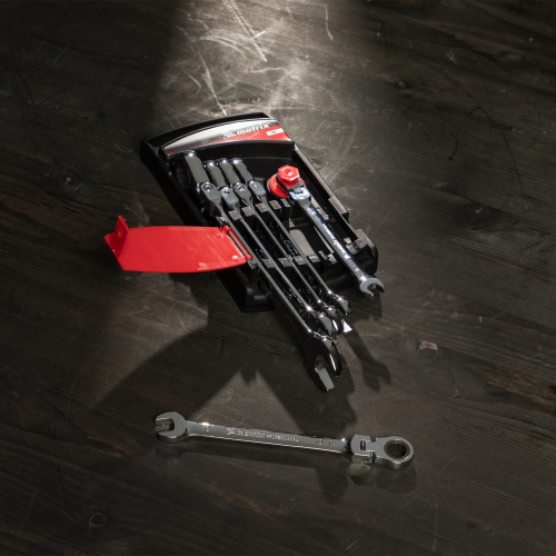 Набор ключей комбинированных, трещеточных шарнирных 6 шт Matrix по ценам производителя в Москве с доставкой по всей России