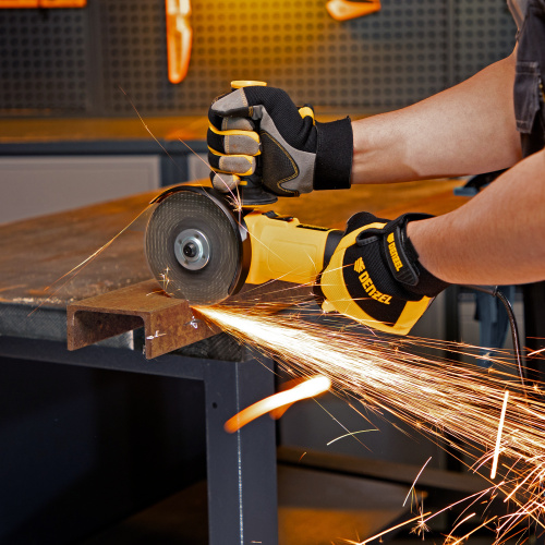 Машина шлифовальная угловая AG115-750, 750 Вт, 115 мм, 11000 об/мин Denzel по ценам производителя в Москве с доставкой по всей России