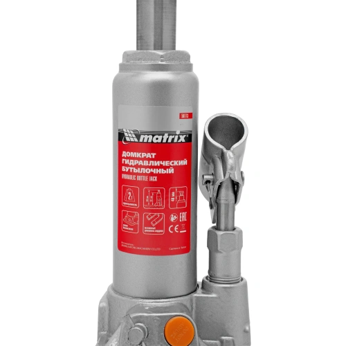 Домкрат гидравлический бутылочный, 2 т, h подъема 181-345 мм, в пластиковом кейсе Matrix по ценам производителя в Москве с доставкой по всей России
