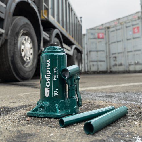 Домкрат гидравлический бутылочный, 10 т, 190-370 мм Сибртех по ценам производителя в Москве с доставкой по всей России