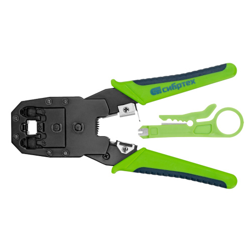 Клещи для обжима телефонных и компьютерных клемм 4P, 6P, 8P, функция обрезания проводов Сибртех по ценам производителя в Москве с доставкой по всей России