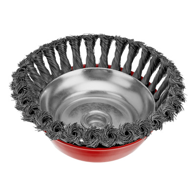 Щетка для УШМ, 150 мм, М14, "чашка", крученая проволока 0.5 мм Matrix по ценам производителя в Москве с доставкой по всей России