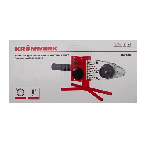 Аппарат для сварки пластиковых труб К W 800, 800 Вт, 300 °C, 20-25-32-40-50-63 мм, металлический кейс Kronwerk купить в Москве с доставкой по всей России | ProtosMarket.ru