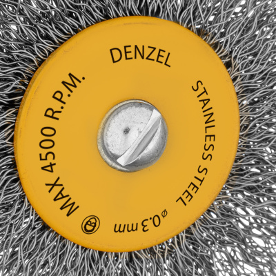 Набор щеток для дрели, 5 Плоских 25-38-50-63-75 мм, шпилька, нерж. вит. проволока Denzel по ценам производителя в Москве с доставкой по всей России