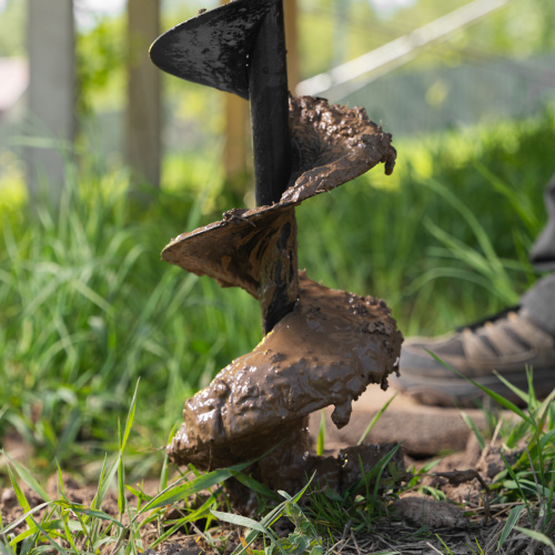 Шнек для грунта ER-150, диаметр 150 мм, длина 800 мм,соединение 20 мм, съемный нож Denzel по ценам производителя в Москве с доставкой по всей России