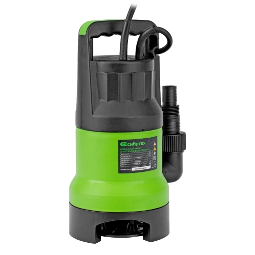 Дренажный насос для грязной воды СДН800-35, 800 Вт, напор 9 м, 13500 л/ч Сибртех по ценам производителя в Москве с доставкой по всей России