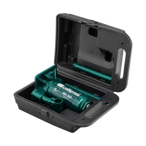 Домкрат гидравлический бутылочный, 5 т, 180-340 мм, в пласт. кейсе Сибртех по ценам производителя в Москве с доставкой по всей России