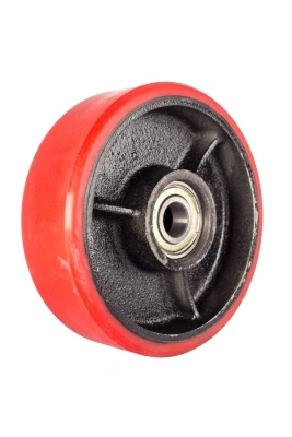 Колесо полиуретан 160х50 мм с подшипником для тележек гидравлических JC/DF-III/DB/BFC/AC(LH) по ценам производителя в Москве с доставкой по всей России