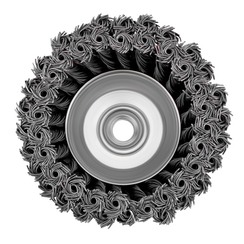 Щетка для УШМ, 125 мм, М14, "чашка", двухрядная, крученая проволока 0.8 мм Matrix по ценам производителя в Москве с доставкой по всей России
