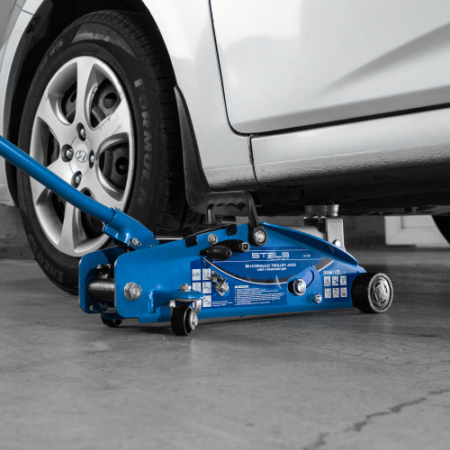 Домкрат гидравлический подкатной 2.5 т, с фиксатором, Safety Pin, 140-385 мм Stels по ценам производителя в Москве с доставкой по всей России