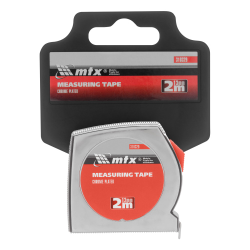 Рулетка Chrom, 2 м x 13 мм, хромированный корпус MTX по ценам производителя в Москве с доставкой по всей России