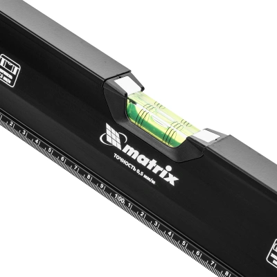 Уровень алюминиевый, усиленный, фрезерованный, 3 глазка, двухкомпонентные рукоятки, 2000 мм Matrix по ценам производителя в Москве с доставкой по всей России