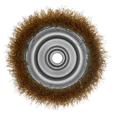 Щетка для УШМ, 125 мм, М14, "чашка", латунированная витая проволока Matrix по ценам производителя в Москве с доставкой по всей России