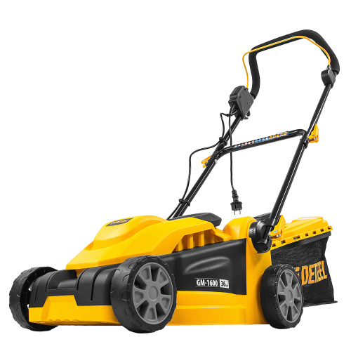 Газонокосилка электрическая GM-1600, 1600 Вт, ширина 36 см, 3 уровя, травосборник 35 л. Denzel по ценам производителя в Москве с доставкой по всей России