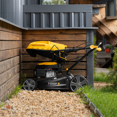 Газонокосилка бензиновая GLD-460SP, 146 куб.см, ширина 46 см, привод 7 уровней, травосборник 50 л Denzel по ценам производителя в Москве с доставкой по всей России