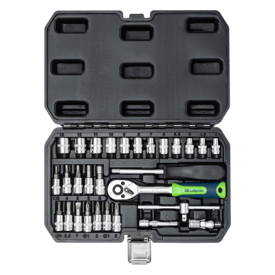 Набор инструментов, 1/4", пластиковый кейс, 29 предметов Сибртех по ценам производителя в Москве с доставкой по всей России