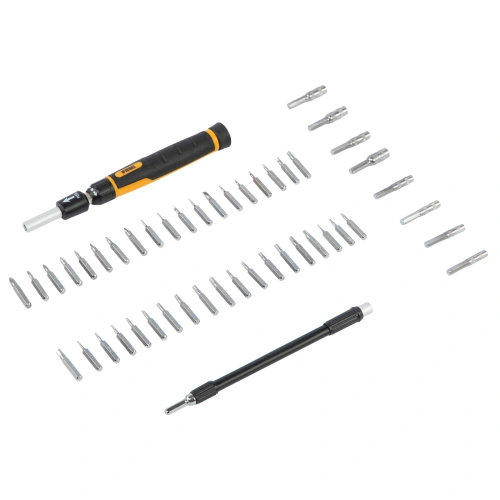 Отвертка с набором бит и торцевых головок для точных работ, гибкий привод, 48 шт, CrMo Denzel по ценам производителя в Москве с доставкой по всей России