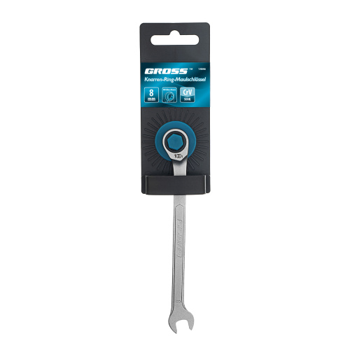 Ключ комбинированный трещоточный, 8 мм, количество зубьев 100 Gross по ценам производителя в Москве с доставкой по всей России